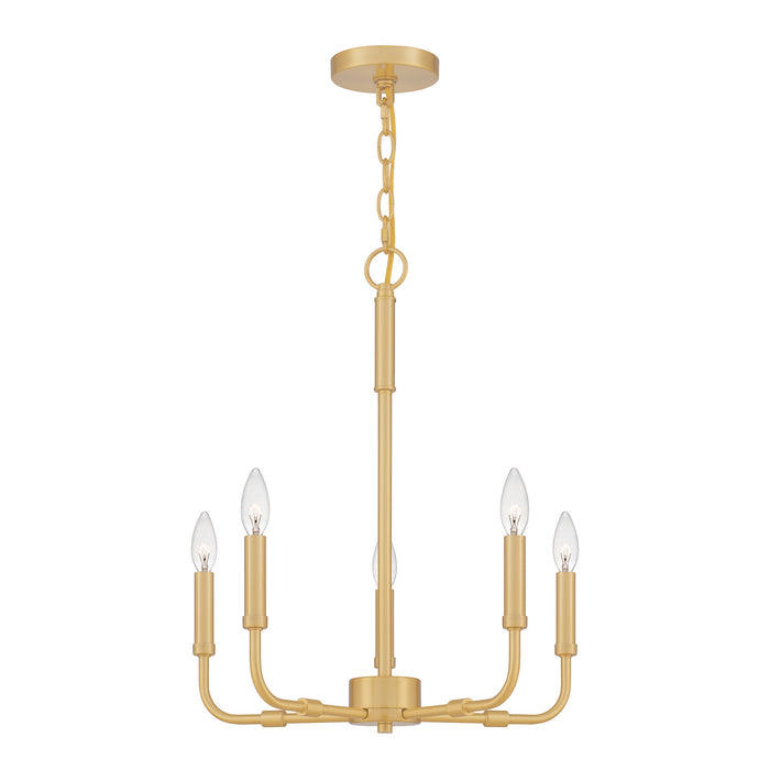 Myhouse Lighting Quoizel - ABR5018AB - Five Light Chandelier - Abner - Aged Brass