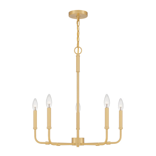 Myhouse Lighting Quoizel - ABR5024AB - Five Light Chandelier - Abner - Aged Brass