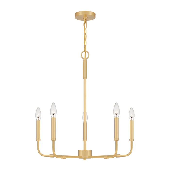 Myhouse Lighting Quoizel - ABR5024AB - Five Light Chandelier - Abner - Aged Brass