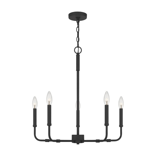 Myhouse Lighting Quoizel - ABR5024MBK - Five Light Chandelier - Abner - Matte Black