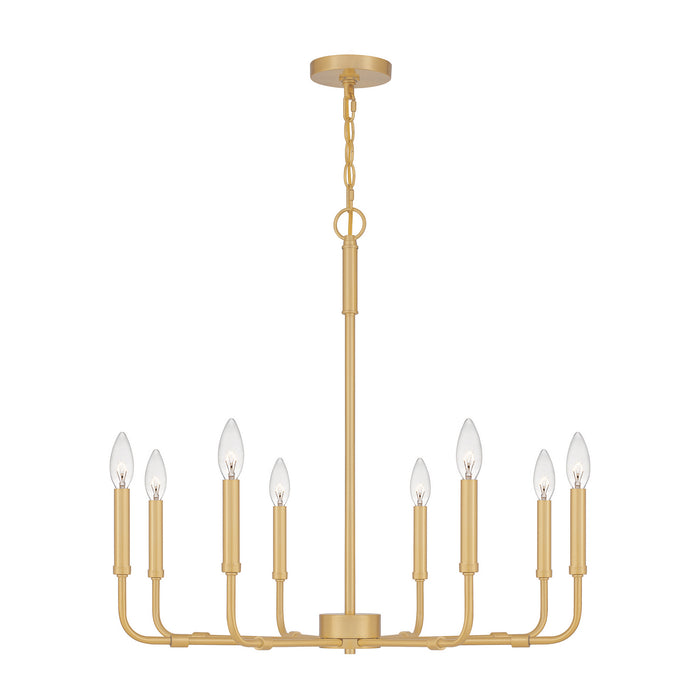 Myhouse Lighting Quoizel - ABR5028AB - Eight Light Chandelier - Abner - Aged Brass