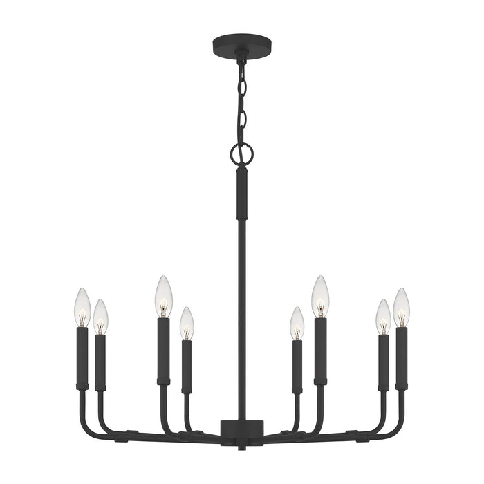 Myhouse Lighting Quoizel - ABR5028MBK - Eight Light Chandelier - Abner - Matte Black