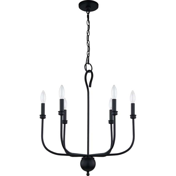 Myhouse Lighting Quoizel - BLA5022MBK - Six Light Chandelier - Blanche - Matte Black