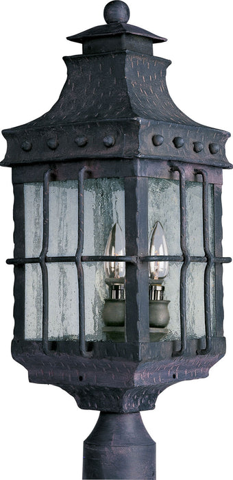 Myhouse Lighting Maxim - 30080CDCF - Three Light Outdoor Pole/Post Lantern - Nantucket - Country Forge