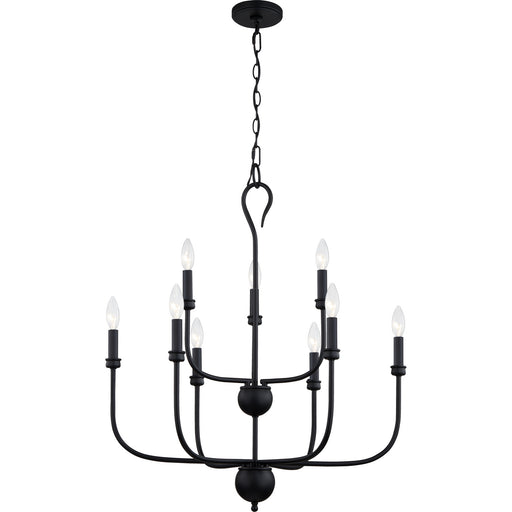 Myhouse Lighting Quoizel - BLA5027MBK - Nine Light Chandelier - Blanche - Matte Black