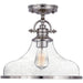 Myhouse Lighting Quoizel - GRTS1714BN - One Light Semiflush Mount - Grant - Brushed Nickel