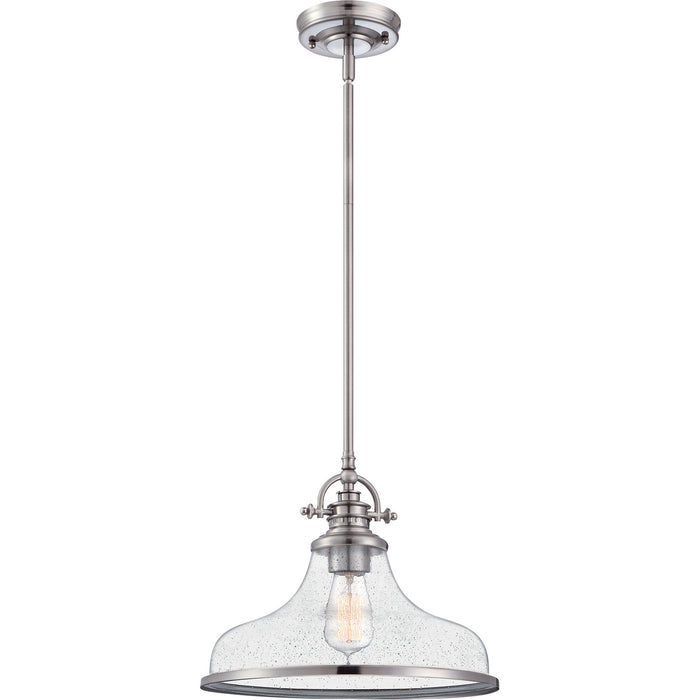 Myhouse Lighting Quoizel - GRTS2814BN - One Light Pendant - Grant - Brushed Nickel