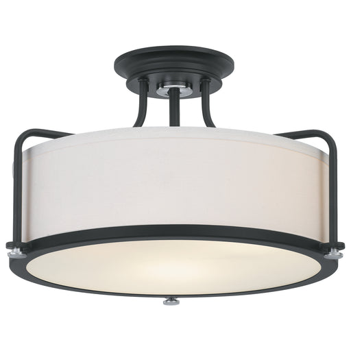 Myhouse Lighting Quoizel - QF1715EK - Three Light Semi Flush Mount - Rigel - Earth Black