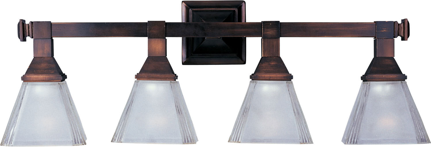 Myhouse Lighting Maxim - 11079FTOI - Four Light Bath Vanity - Brentwood - Oil Rubbed Bronze