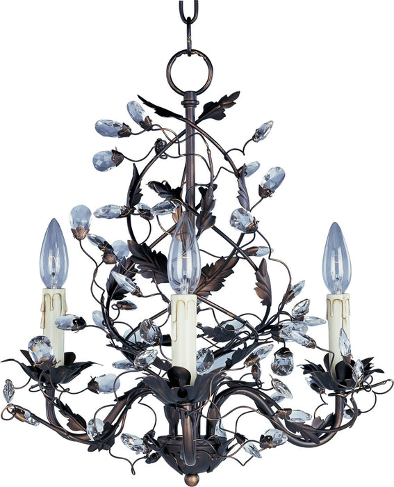 Myhouse Lighting Maxim - 2850OI - Three Light Chandelier - Elegante - Oil Rubbed Bronze