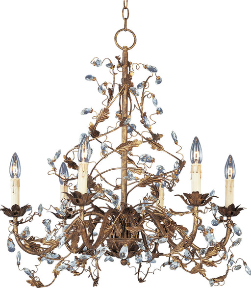 Myhouse Lighting Maxim - 2851EG - Six Light Chandelier - Elegante - Etruscan Gold