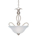 Myhouse Lighting Maxim - 10121FTSN - Three Light Pendant - Basix - Satin Nickel