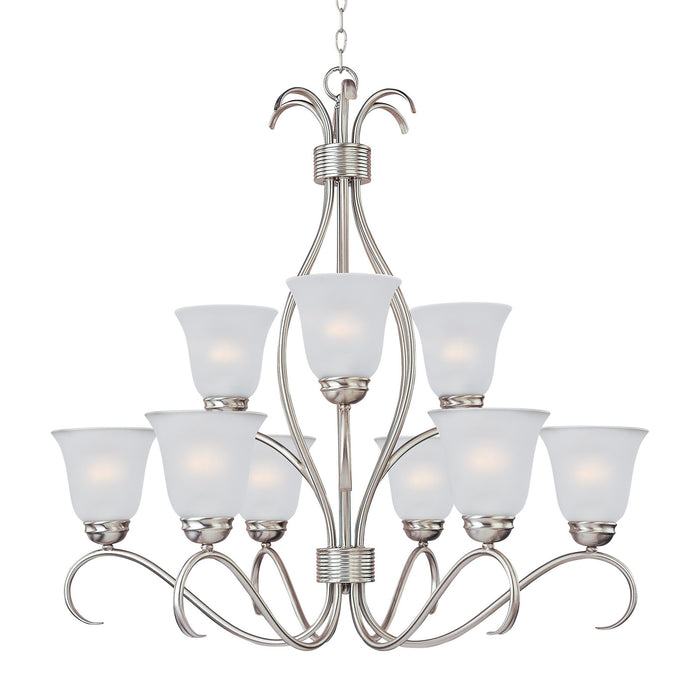 Myhouse Lighting Maxim - 10128FTSN - Nine Light Chandelier - Basix - Satin Nickel