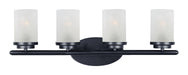 Myhouse Lighting Maxim - 10214FTBK - Four Light Bath Vanity - Corona - Black