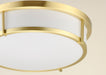 Myhouse Lighting Maxim - 10272WTSBR - Two Light Flush Mount - Rogue E26 - Satin Brass