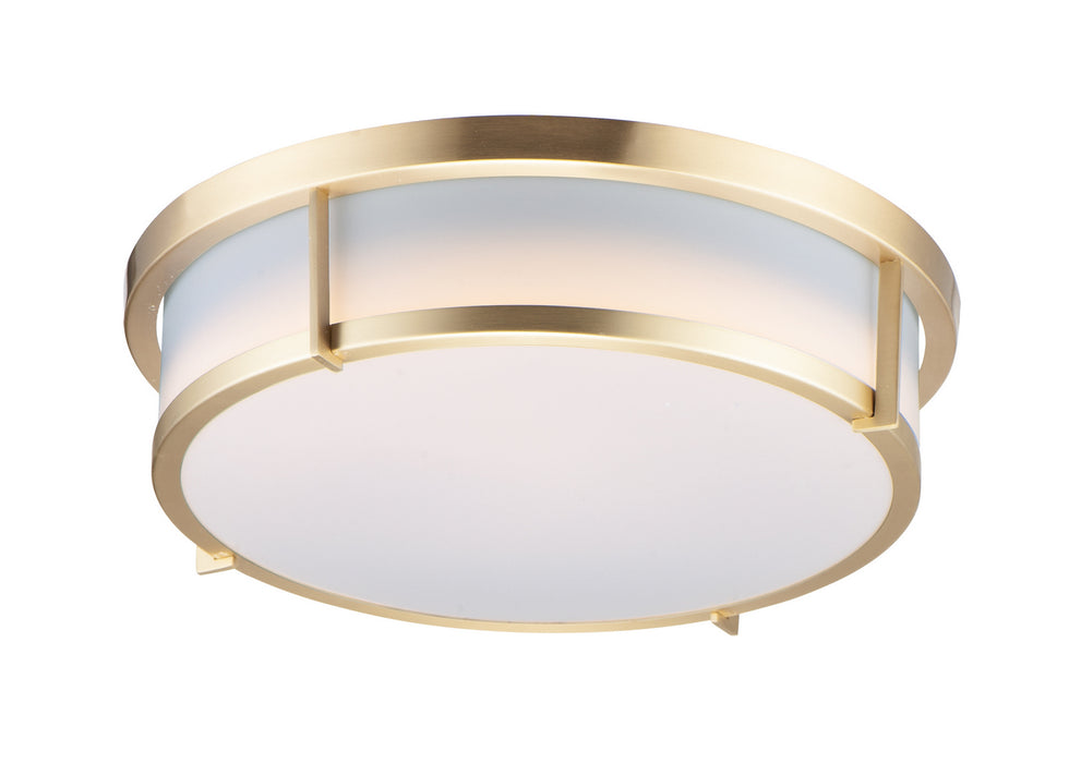 Myhouse Lighting Maxim - 10272WTSBR - Two Light Flush Mount - Rogue E26 - Satin Brass