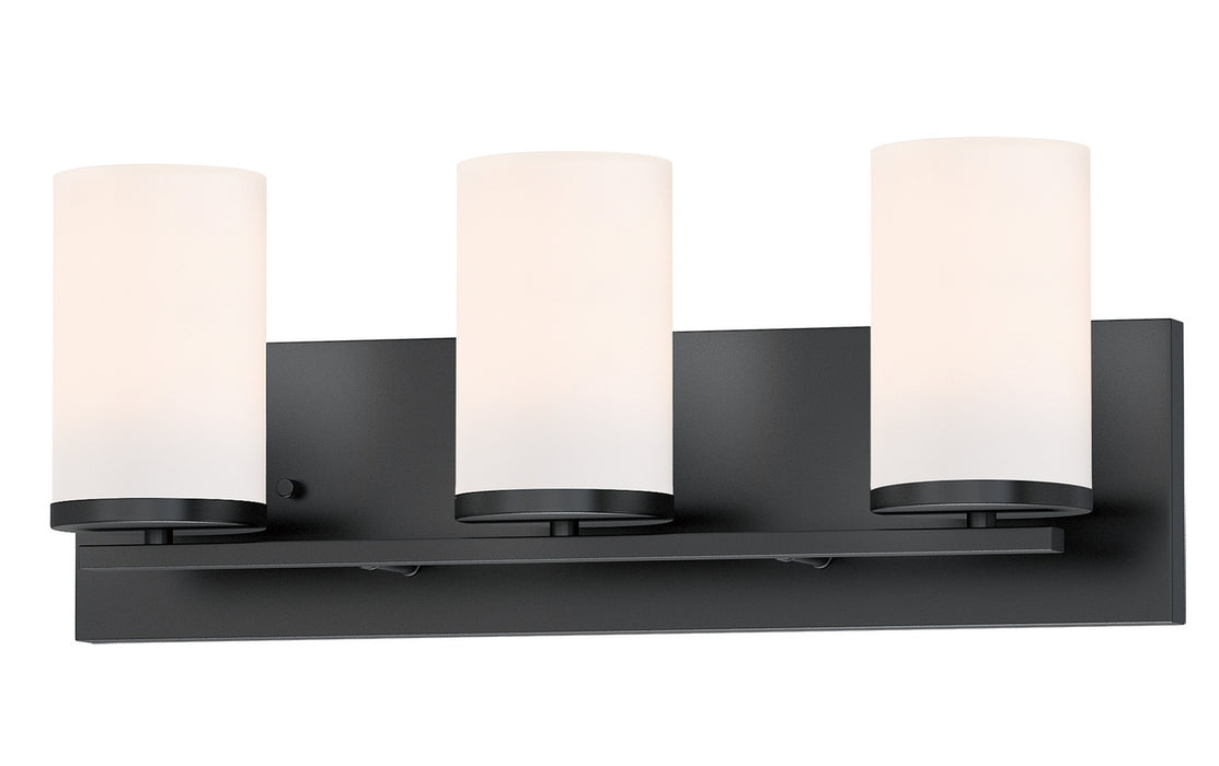 Myhouse Lighting Maxim - 10283SWBK - Three Light Bath Vanity - Lateral - Black