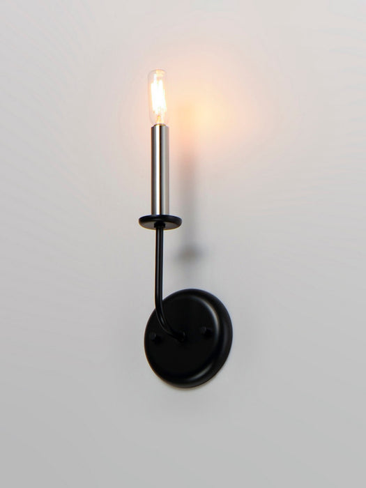 Myhouse Lighting Maxim - 10321BKSN - One Light Wall Sconce - Wesley - Black / Satin Nickel