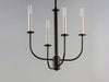 Myhouse Lighting Maxim - 10324BKSN - Four Light Chandelier - Wesley - Black / Satin Nickel