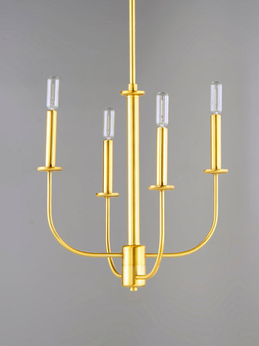 Myhouse Lighting Maxim - 10324SBR - Four Light Chandelier - Wesley - Satin Brass