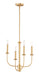 Myhouse Lighting Maxim - 10324SBR - Four Light Chandelier - Wesley - Satin Brass