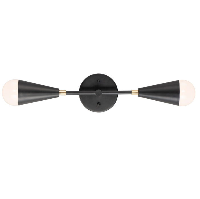 Myhouse Lighting Maxim - 11262BKSBR/BUL - LED Wall Sconce - Lovell - Black / Satin Brass