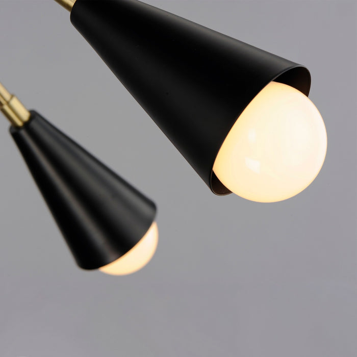 Myhouse Lighting Maxim - 11268BKSBR - Ten Light Pendant - Lovell - Black / Satin Brass