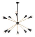 Myhouse Lighting Maxim - 11268BKSBR - Ten Light Pendant - Lovell - Black / Satin Brass