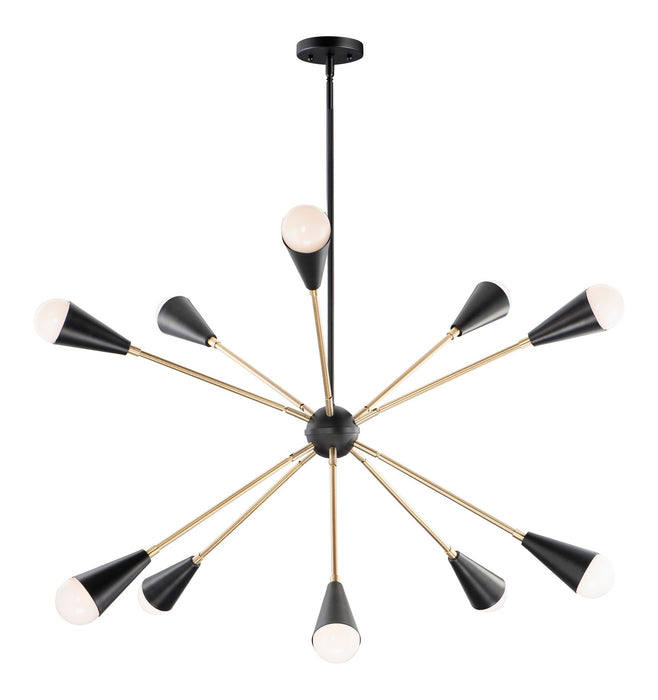 Myhouse Lighting Maxim - 11268BKSBR/BUL - LED Pendant - Lovell - Black / Satin Brass