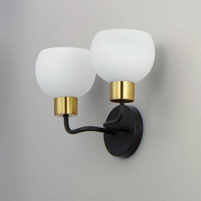 Myhouse Lighting Maxim - 11272SWBZSBR - Two Light Wall Sconce - Coraline - Bronze / Satin Brass