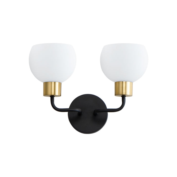 Myhouse Lighting Maxim - 11272SWBZSBR - Two Light Wall Sconce - Coraline - Bronze / Satin Brass