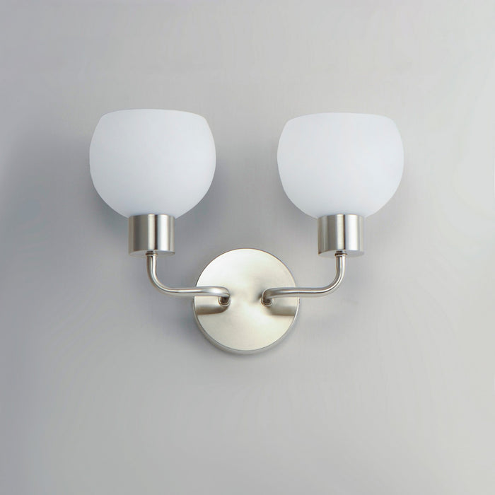 Myhouse Lighting Maxim - 11272SWSN - Two Light Wall Sconce - Coraline - Satin Nickel