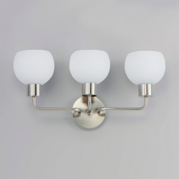 Myhouse Lighting Maxim - 11273SWSN - Three Light Bath Vanity - Coraline - Satin Nickel