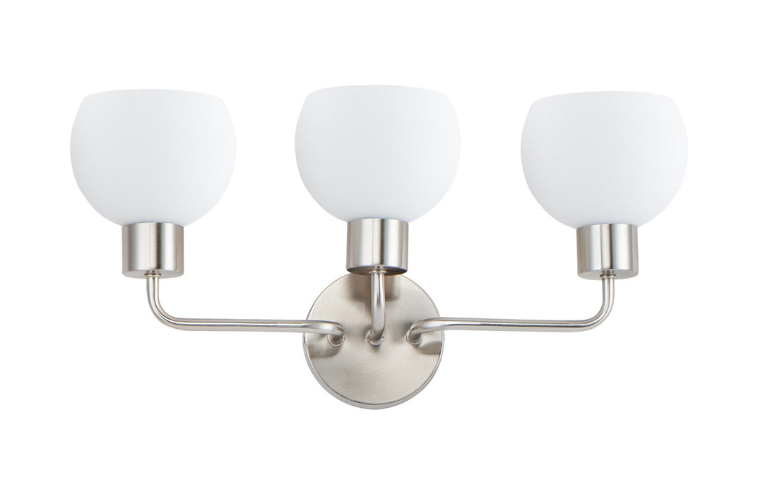 Myhouse Lighting Maxim - 11273SWSN - Three Light Bath Vanity - Coraline - Satin Nickel