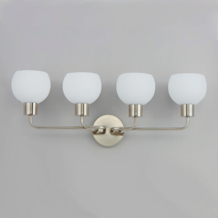 Myhouse Lighting Maxim - 11274SWSN - Four Light Bath Vanity - Coraline - Satin Nickel