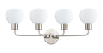 Myhouse Lighting Maxim - 11274SWSN - Four Light Bath Vanity - Coraline - Satin Nickel