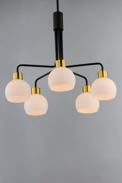 Myhouse Lighting Maxim - 11277SWBZSBR - Five Light Chandelier - Coraline - Bronze / Satin Brass