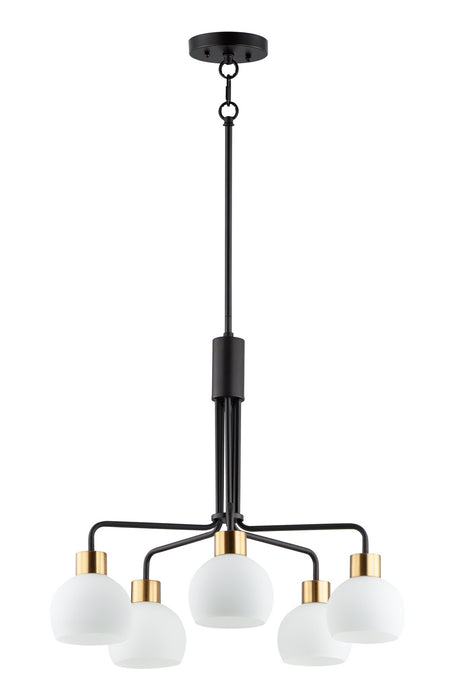 Myhouse Lighting Maxim - 11277SWBZSBR - Five Light Chandelier - Coraline - Bronze / Satin Brass