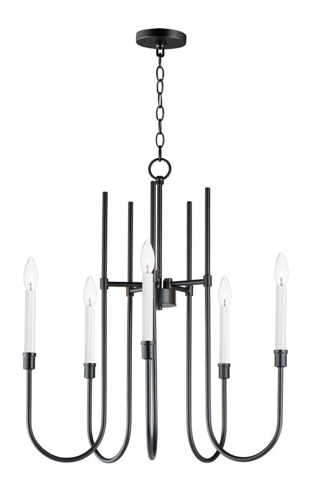 Myhouse Lighting Maxim - 11285BK - Five Light Chandelier - Tux - Black