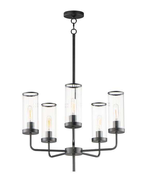 Myhouse Lighting Maxim - 11475CRBK - Five Light Chandelier - Crosby - Black