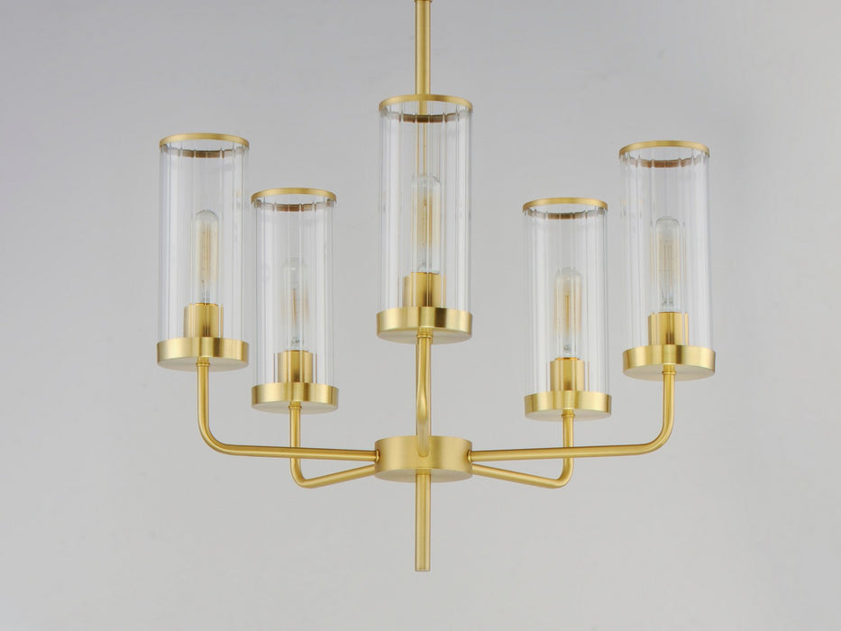 Myhouse Lighting Maxim - 11475CRSBR - Five Light Chandelier - Crosby - Satin Brass