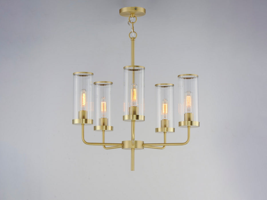 Myhouse Lighting Maxim - 11475CRSBR - Five Light Chandelier - Crosby - Satin Brass