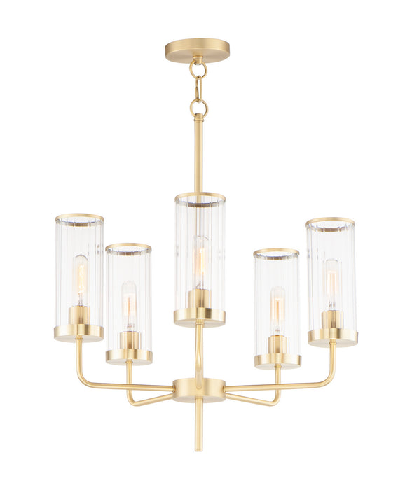 Myhouse Lighting Maxim - 11475CRSBR - Five Light Chandelier - Crosby - Satin Brass