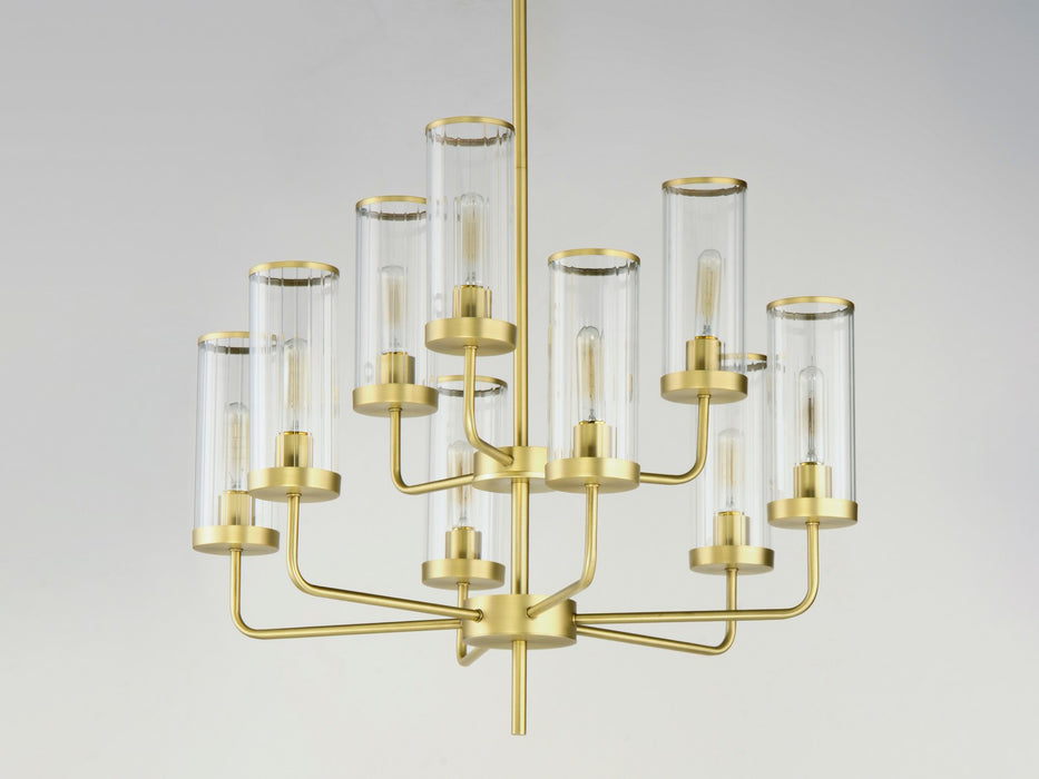 Myhouse Lighting Maxim - 11479CRSBR - Nine Light Chandelier - Crosby - Satin Brass