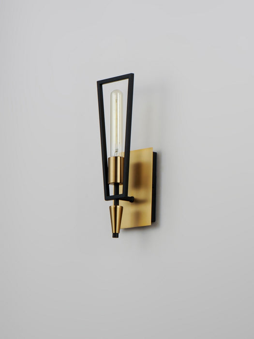 Myhouse Lighting Maxim - 11651BKSBR - One Light Wall Sconce - Wings - Black / Satin Brass