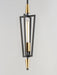 Myhouse Lighting Maxim - 11653BKSBR - One Light Pendant - Wings - Black / Satin Brass
