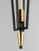 Myhouse Lighting Maxim - 11653BKSBR - One Light Pendant - Wings - Black / Satin Brass