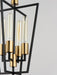 Myhouse Lighting Maxim - 11654BKSBR - Four Light Pendant - Wings - Black / Satin Brass