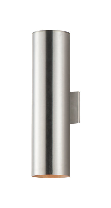 Myhouse Lighting Maxim - 26105AL - Two Light Outdoor Wall Lantern - Outpost - Brushed Aluminum