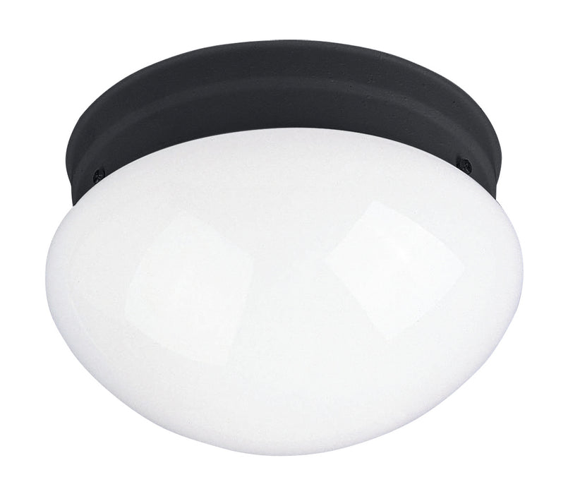 Myhouse Lighting Maxim - 5880WTBK - One Light Flush Mount - Essentials - 588x - Black